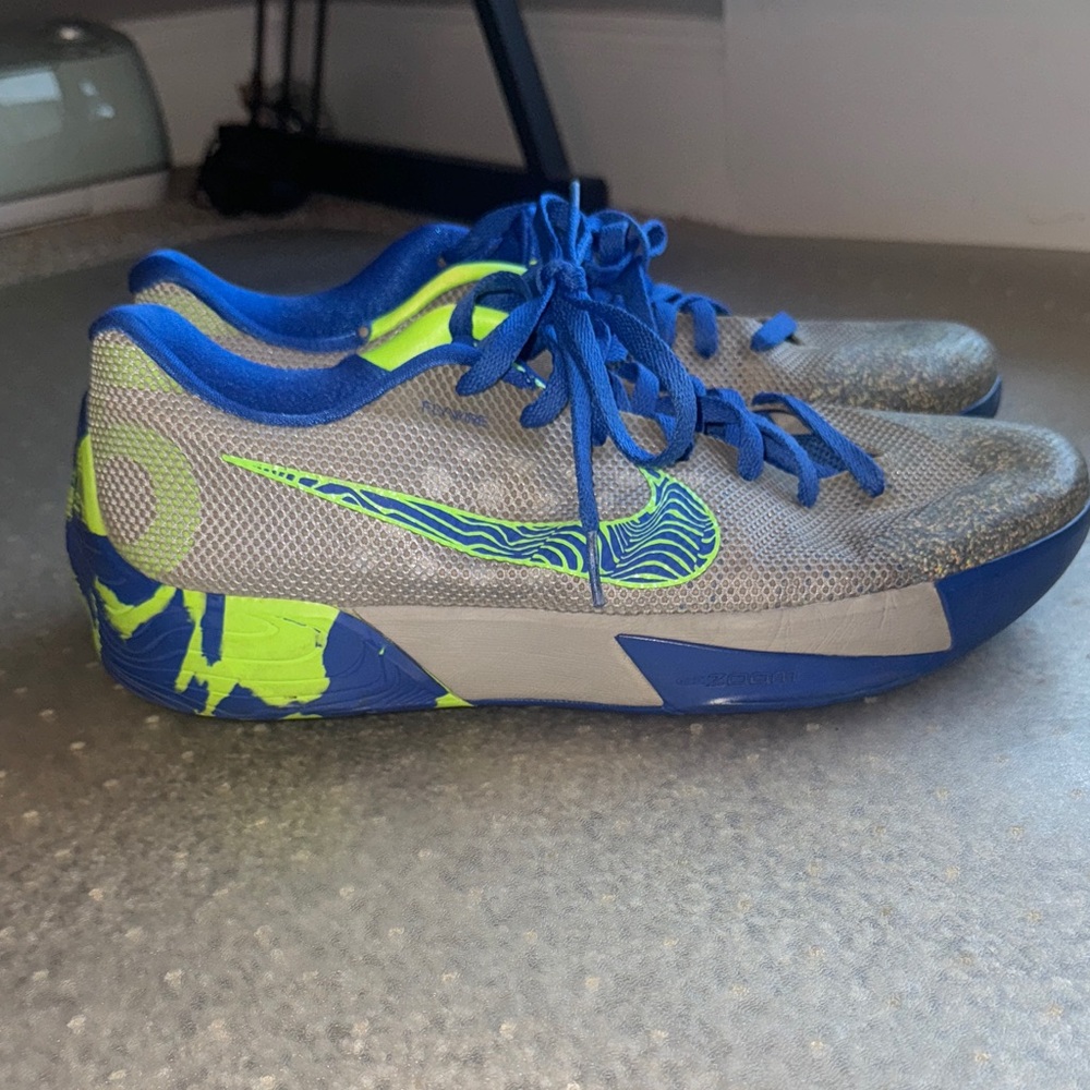 Nike US Men’s 13 Kevin Durant Trey 5 Version 2 ll Grey Blue & Neon Green